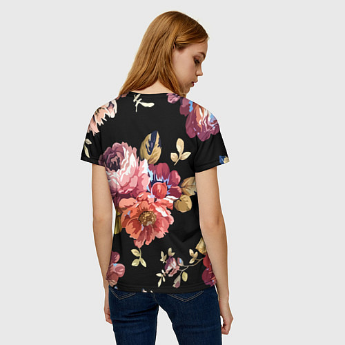 Женская футболка Розы в летней ночи Fashion trend / 3D-принт – фото 4