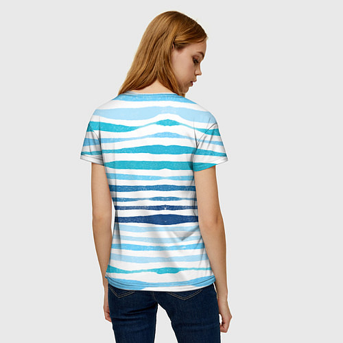 Женская футболка Синий крабик / 3D-принт – фото 4