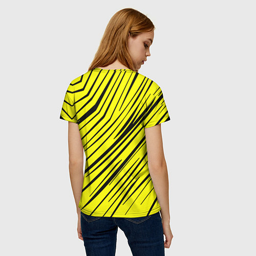 Женская футболка Borussia боруссия абстрактный фон желтый / 3D-принт – фото 4
