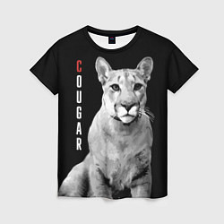 Женская футболка Cougar - wild cat