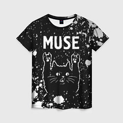 Женская футболка Группа Muse и Рок Кот