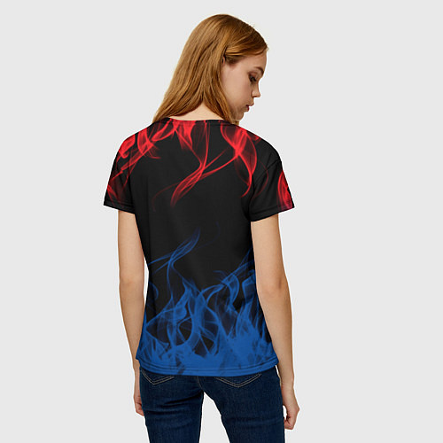 Женская футболка Челси chelsea пламя / 3D-принт – фото 4