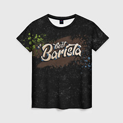 Женская футболка Best barista graffiti