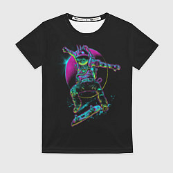 Футболка женская SKATEBOARDER IN SPACE, цвет: 3D-принт