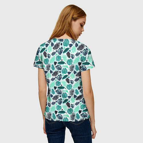 Женская футболка PALM LEAF TEXTURE / 3D-принт – фото 4
