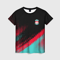 Женская футболка Ливерпуль краска