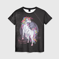Женская футболка Единорог и полнолуние
