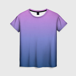 Футболка женская PINK-BLUE GRADIENT ГРАДИЕНТ, цвет: 3D-принт