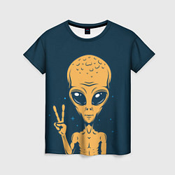 Женская футболка Привет их космоса