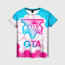 Женская футболка GTA Neon Gradient