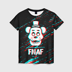 Женская футболка FNAF в стиле Glitch Баги Графики на темном фоне