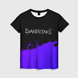 Женская футболка Evanescence Purple Grunge