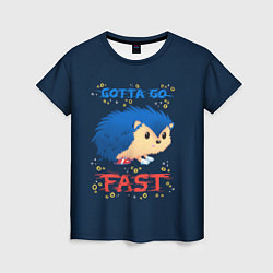 Женская футболка Little Sonic gotta go fast