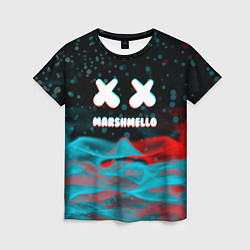 Женская футболка Marshmello logo крапинки