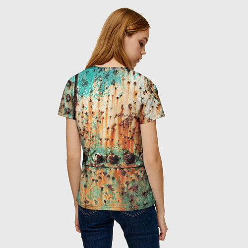 Женская футболка Искусство коррозии металла Rust / 3D-принт – фото 4