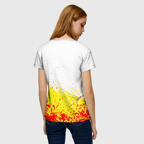Женская футболка Моя геройская академия краска / 3D-принт – фото 4