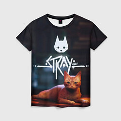 Женская футболка Stray бродячий кот