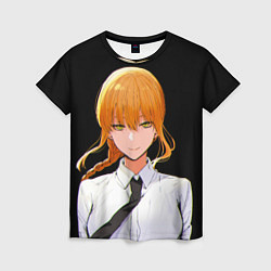 Женская футболка МАКИМА Человек бензопила аниме