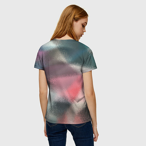 Женская футболка Современный разноцветный абстрактный узор / 3D-принт – фото 4