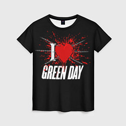 Футболка женская Green Day Сердце, цвет: 3D-принт