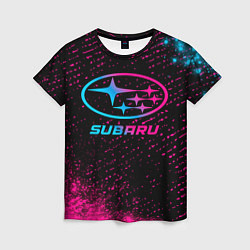 Женская футболка Subaru Neon Gradient FS