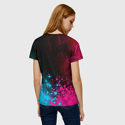 Женская футболка Portal Neon Gradient / 3D-принт – фото 4