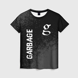 Женская футболка Garbage Glitch на темном фоне