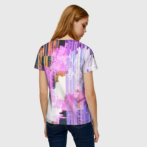 Женская футболка Glitch art Fashion trend / 3D-принт – фото 4