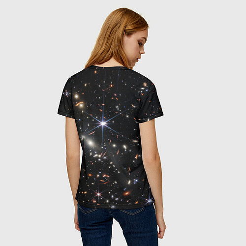 Женская футболка Новое изображение ранней вселенной от Джеймса Уэбб / 3D-принт – фото 4