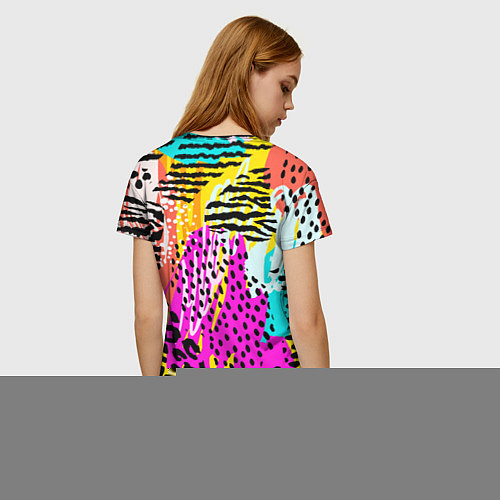 Женская футболка LEOPARD TEXTURE / 3D-принт – фото 4