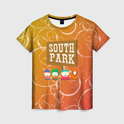 Женская футболка Южный Парк - на фоне кружков