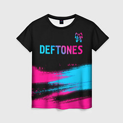 Женская футболка Deftones Neon Gradient