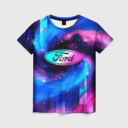 Женская футболка Ford Неоновый Космос