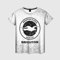 Женская футболка Brighton с потертостями на светлом фоне