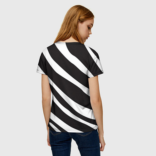 Женская футболка Анималистичный рисунок зебра / 3D-принт – фото 4