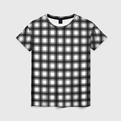 Женская футболка Black and white trendy checkered pattern