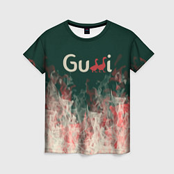 Женская футболка Gucci - огонь