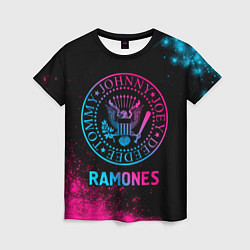 Женская футболка Ramones Neon Gradient