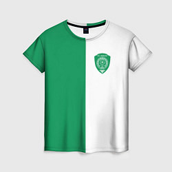 Футболка женская ФК Ахмат бело-зеленая форма, цвет: 3D-принт