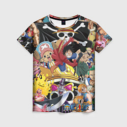 Женская футболка One Pieceгерои