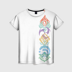 Женская футболка Узор Genshin Elements