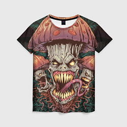 Женская футболка Злые грибы монстры