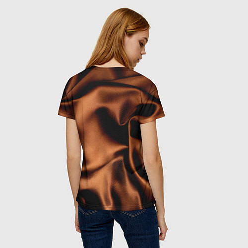 Женская футболка Шелк шоколадный оттенок / 3D-принт – фото 4