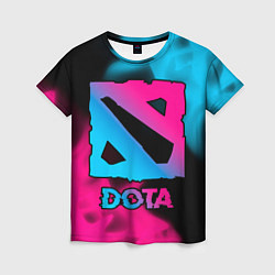 Женская футболка Dota Neon Gradient