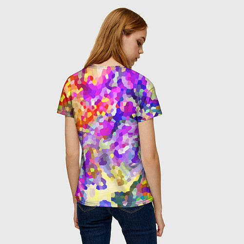Женская футболка Летняя мозаика / 3D-принт – фото 4
