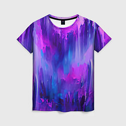 Футболка женская Purple splashes, цвет: 3D-принт