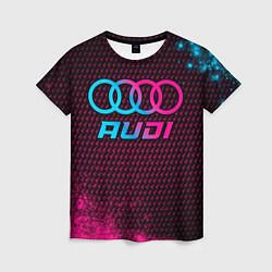 Женская футболка Audi - neon gradient