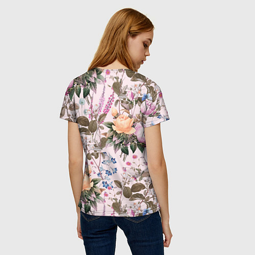 Женская футболка Цветы Неземные / 3D-принт – фото 4