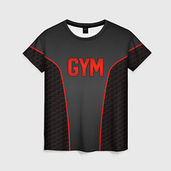 Женская футболка GYM - Красные соты