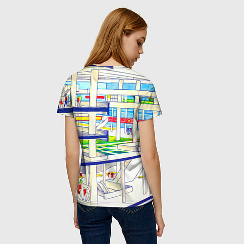 Женская футболка Счастливый город / 3D-принт – фото 4
